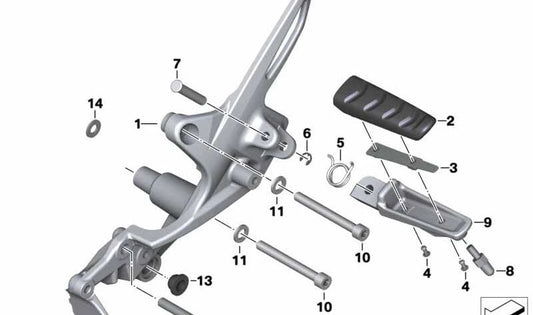 Arandela de aislamiento OEM 46717698520 para BMW Motorrad F800S, F800ST, F800R. Original BMW Motorrad.
