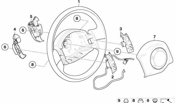 Interruptor regulación de velocidad izquierdo OEM 61316929371 para MINI R50, R52, R53 (2000–2008). Original MINI.