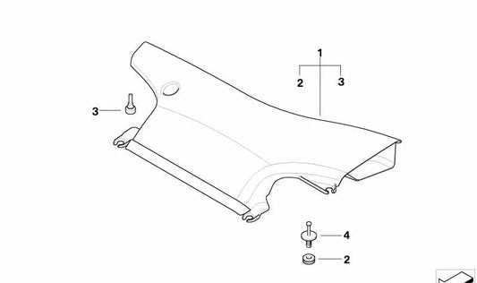 Amortiguador de parachoques OEM 13717832175 para BMW Serie 3 (E46). Original BMW.