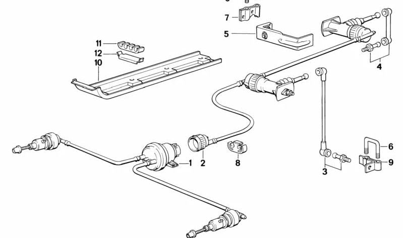 Varilla trasera OEM 63121379786 para BMW E32. Original BMW.