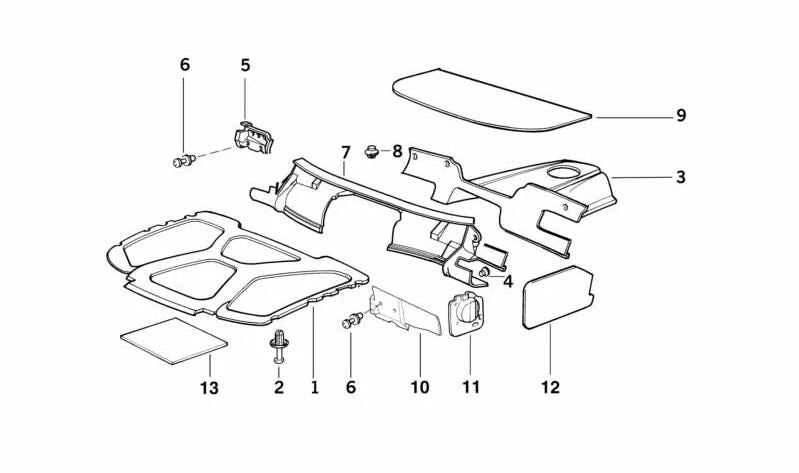 Acoustic insulator of the vain motor OEM 51488144786 for BMW E36 {316i Ca1, Ca2, CA7, CA8, CE1, CE2, CG1, CG2, CS1, CS2}. BMW original front isolation.