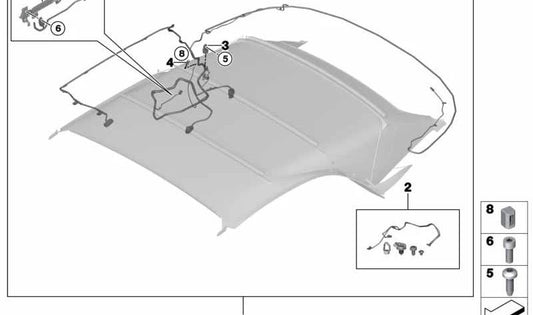 Plaque d'adaptateur pour BMW E88, F23 (OEM 54347190732). BMW d'origine