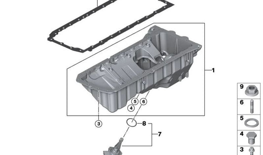 Sensor de nivel de aceite OEM 12618608780 para BMW E88, F20, F21, F22, F23, F87, E90, E91, E92, E93, F30, F31, F34, F80, F32, F33, F36, F82, F83, F07, F10, F11, F06, F12, F13, F01, F02, E84, F25, F26, F15, F85, F16, F86. Original BMW.