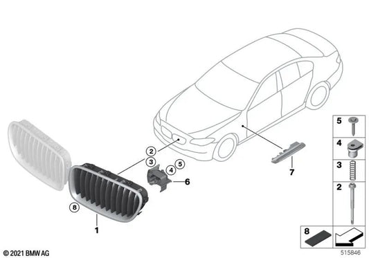 Pressure spring for BMW F07, F10, F11, F06, F12, F13, F01N, F02N (OEM 07147222655). Original BMW