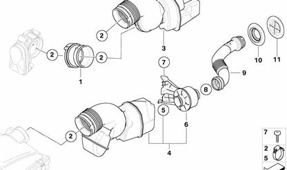 OEM air duct 13717546117 for BMW E85 and E86. Original BMW.