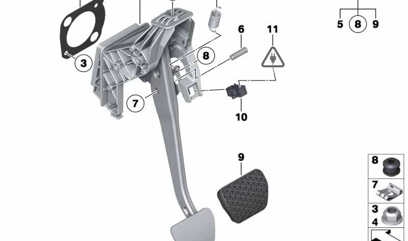 Kompletter Hebelsatz für die BMW 5 F07 -Serie, F10, F11, 6 F06, F13, F13, 7 F01 -Serie, F02 (OEM 3500677171). Original BMW.