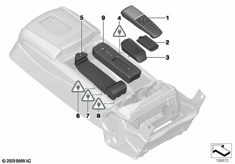 BMW Control Headicular Series 5 F18, F18N Serie 7 F01, F01N, F02, F02N, G11, G11N, G12, G12N (OEM 84109343399). Original BMW.