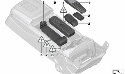 Base de carga Bluetooth para teléfono OEM 84109223773 para BMW F18, F01, F02, G11, G12. Compatible con modelos 520Li, 523Li, 525Li, 528Li. Original BMW.
