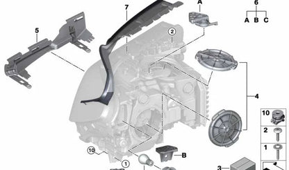 Kit di riparazione per Izquierdo Faro OEM 63117214945 per BMW F90, G30, G31, G38. BMW originale.