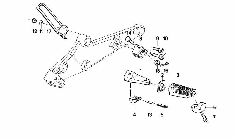 OM 46711451702 Counterweight do guidão para BMW Motorrad K100, K1. Peça original da BMW Motorrad.