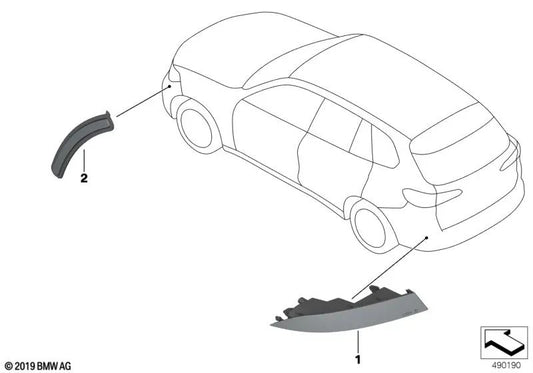 Rear reflector with fog light. Left for BMW X5 G05, G05N (OEM 63147442267). Original BMW.
