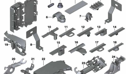 Soporte de cables EPB OEM 61139321301 para BMW F40, F70, F44, F45, F45N, F46, F46N, U06, F48, F48N, F49, F49N, U11, U12, F39, U10. Original BMW.
