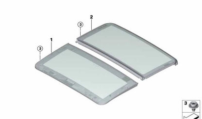 Frontglasabdeckung OEM 54107481653 für BMW 1' F40, F70. Original BMW.