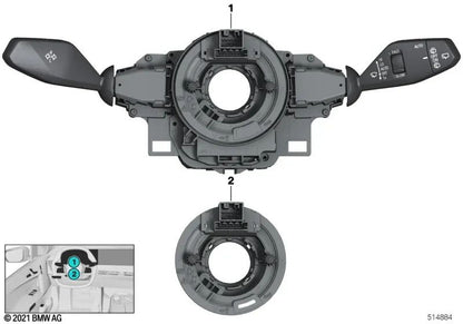 Steering Column Control Center for BMW 2 Series U06, i I20, X1 U11, U12 (OEM 61315A31C10). Original BMW.