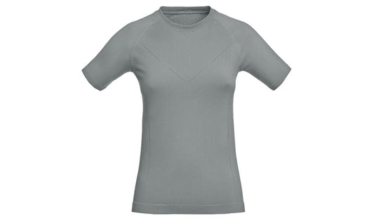 Camiseta técnica verano para mujer BMW Motorrad OEM 76245A86D75. Regula la temperatura corporal en calor o frío. Tacto ligero, corte ajustado y diseño "Make Life a Ride". Original BMW Motorrad.