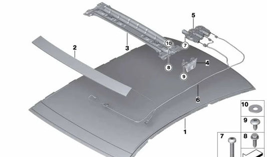 Suporte de chapa metálica para BMW Série 8 G16 (OEM 54108495832). BMW original