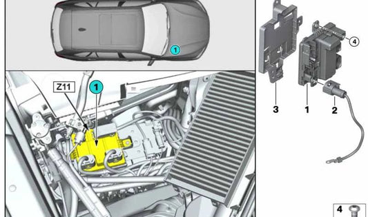 Tavola di supporto OEM 12907638310 per BMW F15, F16. BMW originale.