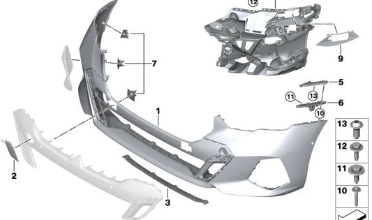 Gancho t -coting para BMW G60, G61 (OEM 51118085215). BMW original