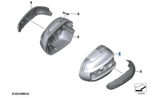 Tapa de culata izquierda Option 719 Classic OEM 11127108807 para motos BMW R 12 nineT, R 12 nineT A2, R 12 G/S, R 12. Original BMW Motorrad.