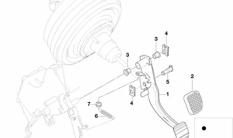 Palanca de freno OEM 35216752785 para BMW X5 E53 3.0d, 3.0i {FA71, FA81, FB71, FB81, FA11, FA13, FA21, FA23, FA51, FA53}. Original BMW.