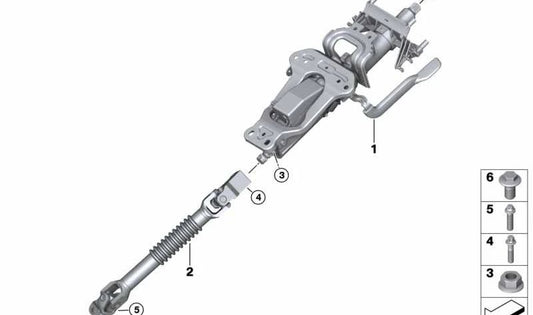 Ajuste mecánico de columna de dirección OEM 32306864826 para BMW F22, F45, F45N, F46, F46N, F48, F48N, F49, F49N, F39. Original BMW.