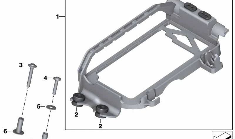 Suporte da Unidade de Controle OEM 13617717845 para BMW Motorrad HP4. BMW Motorrad original.