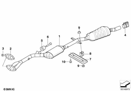 Absorvedor de choque de vibração para BMW E46 (OEM 18307522209). BMW original