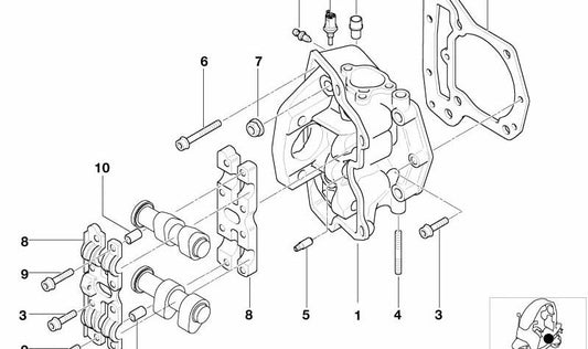 Testata OEM 11127651426 per moto BMW C1 125 cm³ (10/1999 - 04/2003). BMW Motorrad originale.