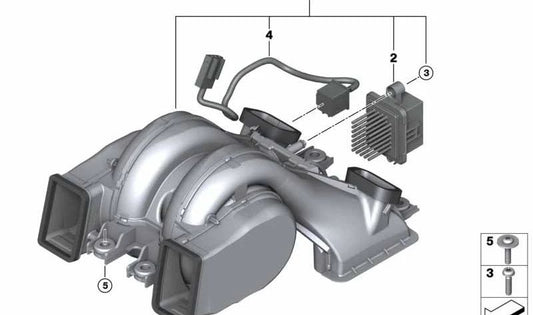 Arnés de cableado para ventilador OEM 64116824398 para BMW E81, E82, E87, E88, E90, E91, E92, E93, F01, F02, F03, F04, F07, F10, F11, F12, F13, F18, F20, F25, F30, F31, F32, F34, F35, F36. Original BMW.