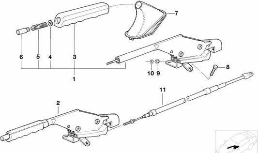 Mola de compressão para BMW E36, E31 (OEM 34411155210). BMW original