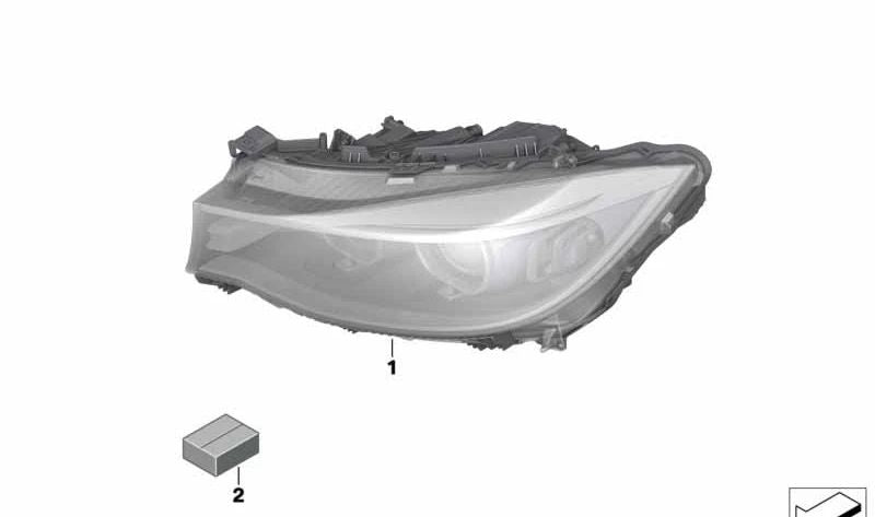 Faros delantero derecho OEM 63117285682 para BMW F34. Original BMW.
