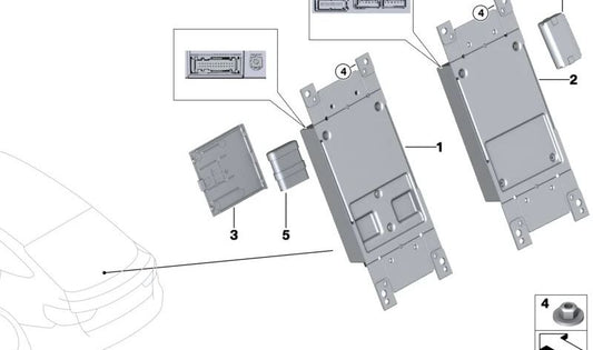 Telematic Communication Module (Telematic Communication Box 2) OEM 84106836771 For BMW F20, F21, F22, F23, F87, F31, F34, F80, F32, F33, F82, F83, F25 and Mini F54, F55, F56, F57, F57, F57, F60. Original BMW and Mini.