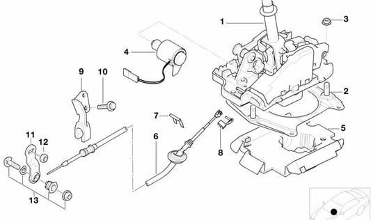 Steptronic Gear Lever OEM 25167515427 for BMW 3 Series E46. Genuine BMW