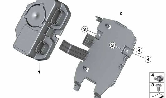 Soporte unidades de mando OEM 65758405405 para motos BMW S 1000 R, S 1000 RR, M 1000 RR, M 1000 R. Original BMW Motorrad.
