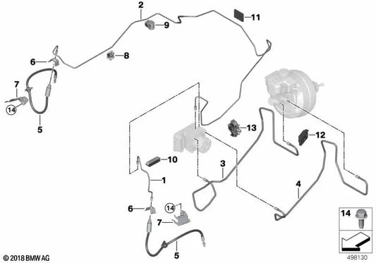 BMW Pipe 2 G42, série 3 G20, G20N, G28, G28N (OEM 34306893947). BMW d'origine