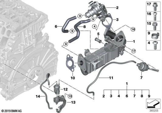 Kältemittel -Rücklaufschlauch für BMW F20N, F21N (OEM 11718575339). Original BMW