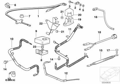 Front axle support connecting point for BMW E38 (OEM 12521440146). Original BMW