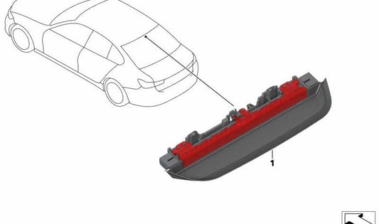 Third brake light for BMW G20, G20N, G80 (OEM 63257420462). Genuine BMW