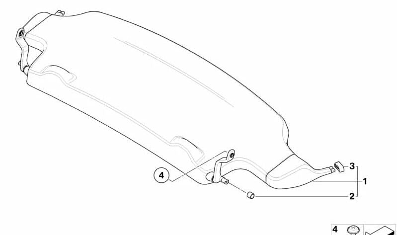 Casquillo de goma OEM 51462758500 para MINI Cabrio R57, R57 LCI. Original MINI.