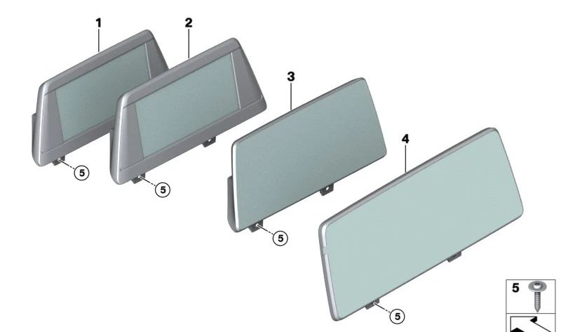 Pantalla multimedia Central Information Display OEM 65508715339 para BMW F90, G30, G31, G38. Original BMW.
