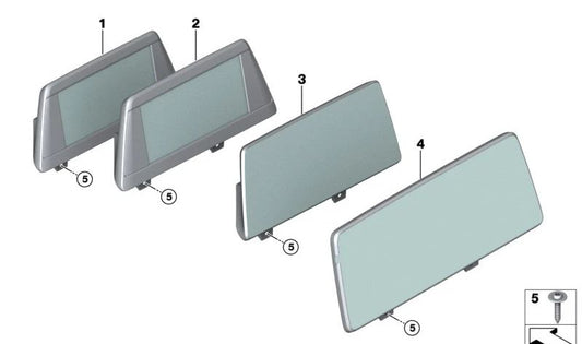 Informações centrais multimídia Exibir OEM 65508715339 para BMW F90, G30, G31, G38. BMW original.