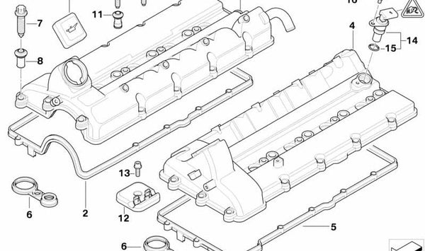 Junta de perfil OEM 11122248201 para BMW Serie 7 (E38, E65). Original BMW.