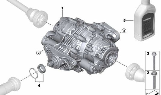 Óleo diferencial traseiro do OEM 83120445832 para BMW (Modelos Compatíveis: F06, E70, F15, F85, E71, F16, F86). BMW original.