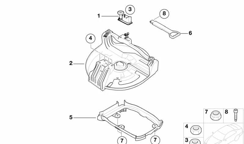 Cubierta OEM 51718253590 para BMW E46 316ti con motores N40, N42, N45 y N46. Compatible con cambio manual y automático. Original BMW.