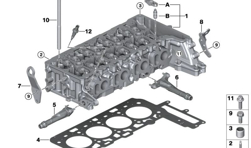 BMW F70, U06, G60, G61, U11, U10, G45 e MINI U25 (OEM 11128471266). BMW original