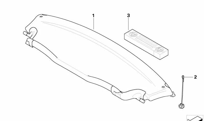 Bandeja maletero trasera OEM 51467146370 para MINI R52 (Cooper, Cooper S, One) 2004-2008. Original MINI.