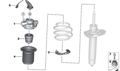 Tuerca autoblocante OEM 34339806226 para BMW F40, F44, F45, F46, F87, F80, F82, F83, F10, F90, F06, F12, F13, F91, F92, F93, F48, F39, F97, F98, I12, I15 y MINI F55, F56, F57, F54, F60, R60, R61. Original BMW y MINI.