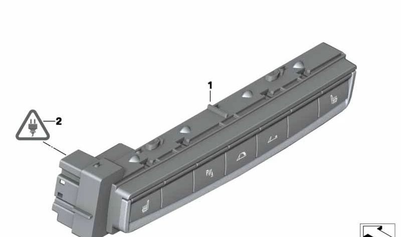 Módulo de botones consola central OEM 61319227820 para BMW F20, F21, F22, F23, F30, F31, F32, F33, F34, F36. Original BMW.