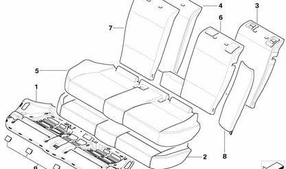 Tapa embellecedora Isofix negra OEM 52203411930 para BMW X3 E83 (todos los modelos del 2004 al 2010). Pieza original BMW.