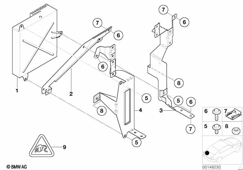 Amplificador de sistema HiFi para BMW E46 (OEM 65128376312). BMW original